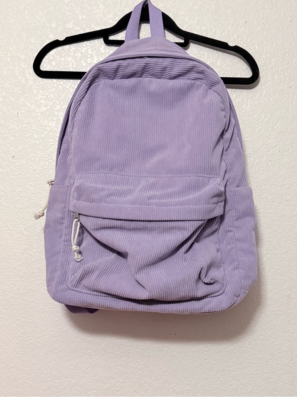 Corduroy Lavender Daypack Backpack for Women